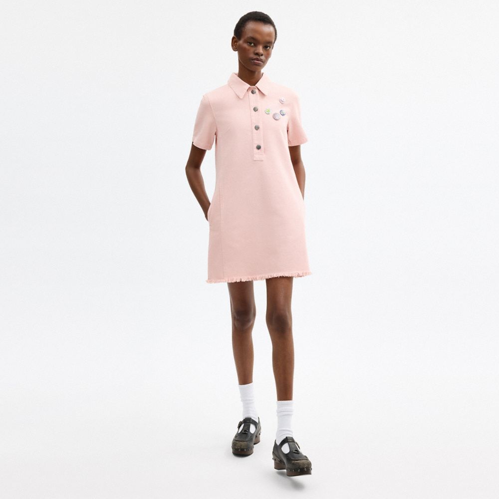 Coach Coach | Brain Dead Short Sleeve Denim Mini Dress Pink