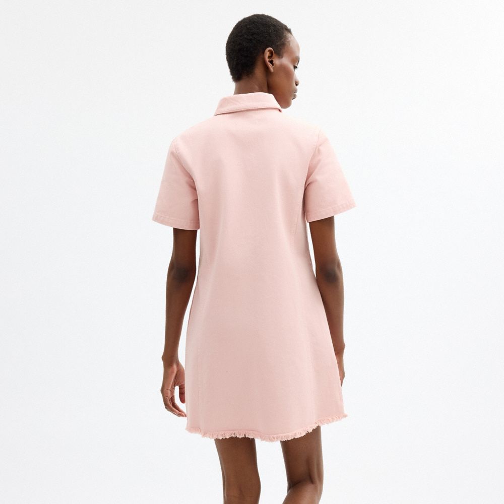 Coach Coach | Brain Dead Short Sleeve Denim Mini Dress Pink