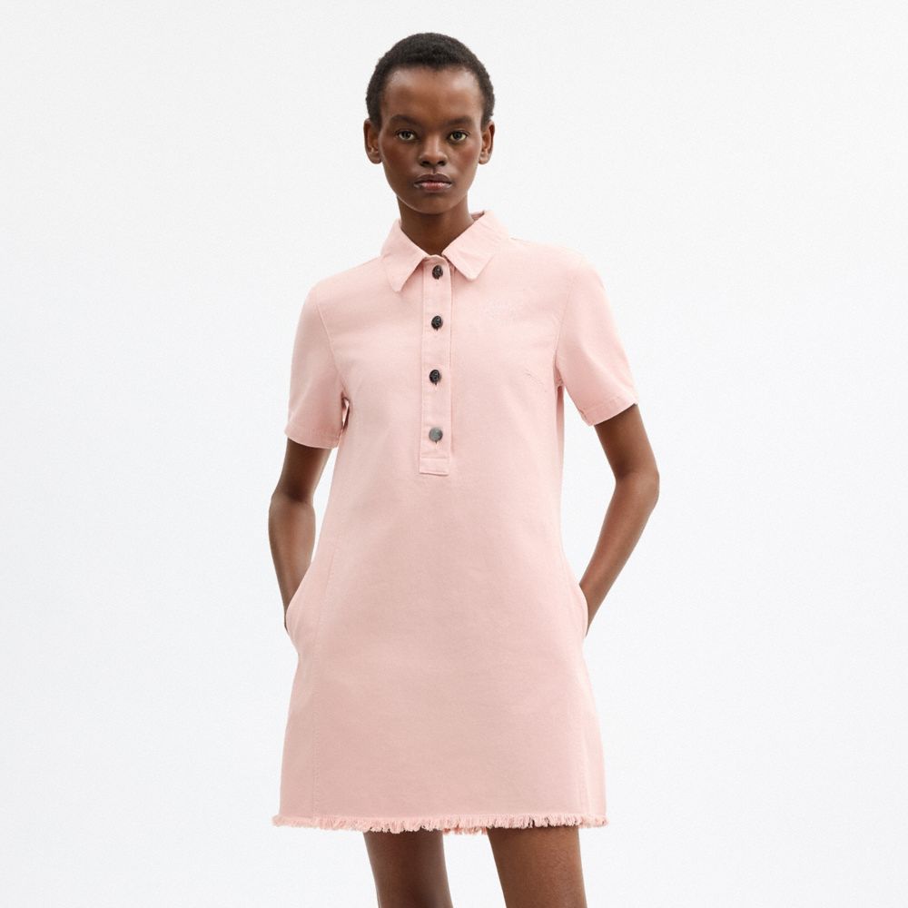Coach Coach | Brain Dead Short Sleeve Denim Mini Dress Pink