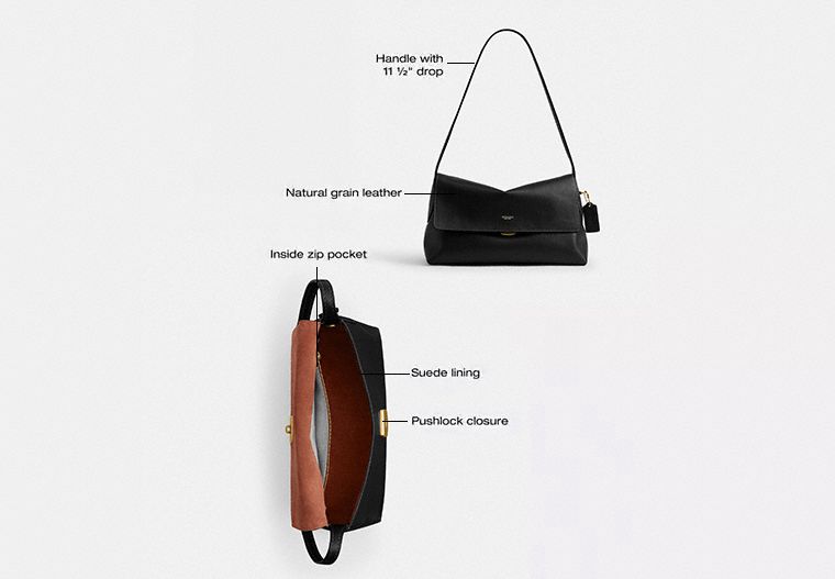Coach Chelsea Shoulder Bag 30 Brass Black
