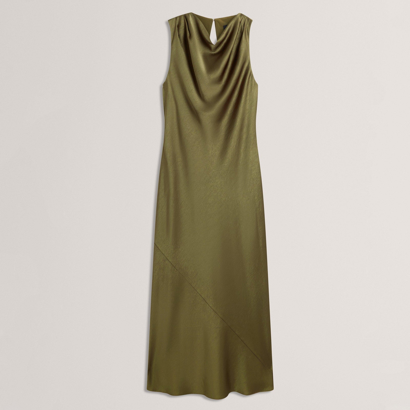 Ted Baker Sleeveless Cowl Neck Satin Midi Dress