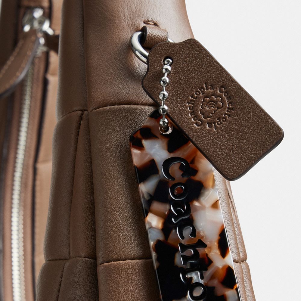 Coach Alter/Ego Large Crescent Shoulder Bag In Upcrafted Leather Dark Stone