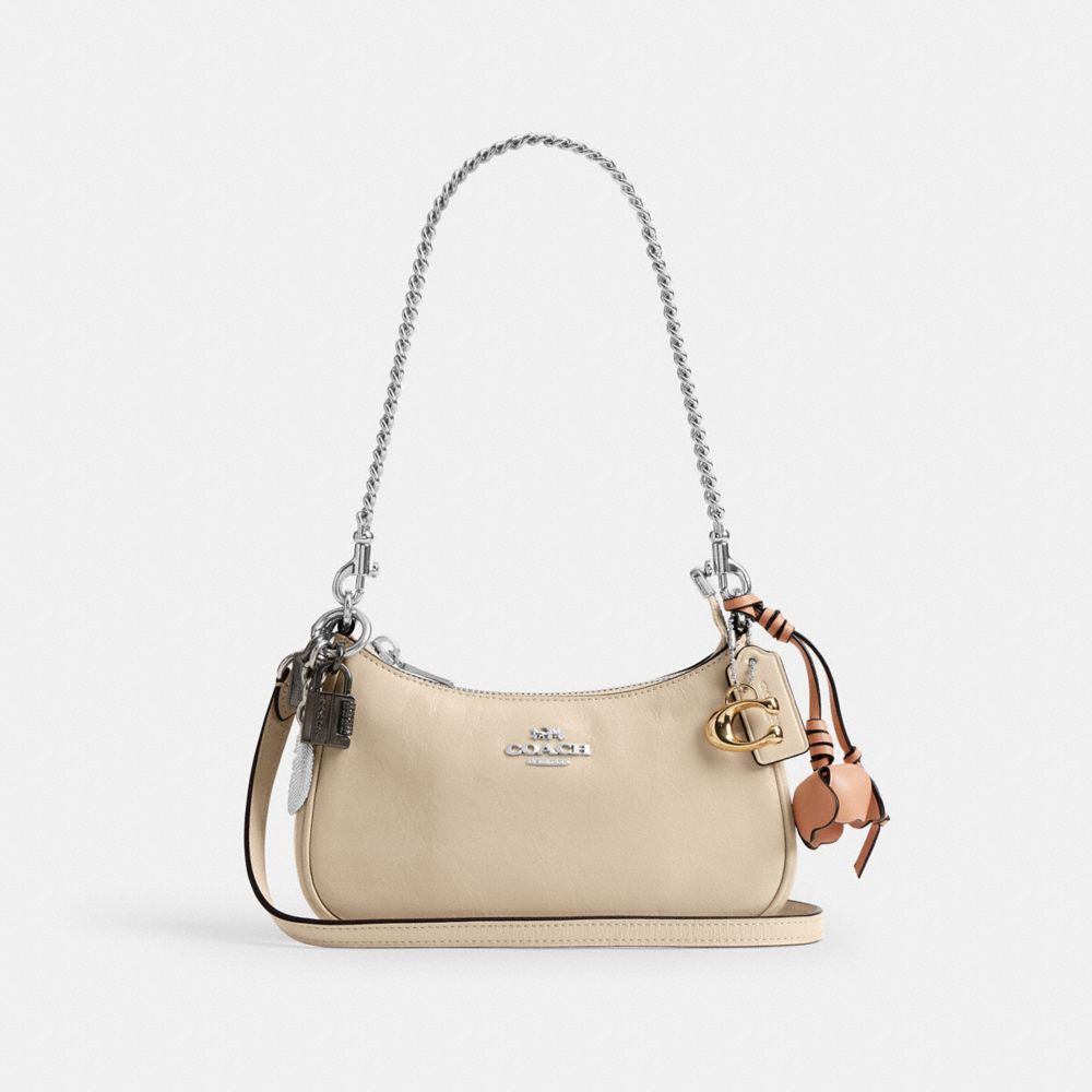 Coach Teri Mini Crossbody Bag With Charms Silver Ivory