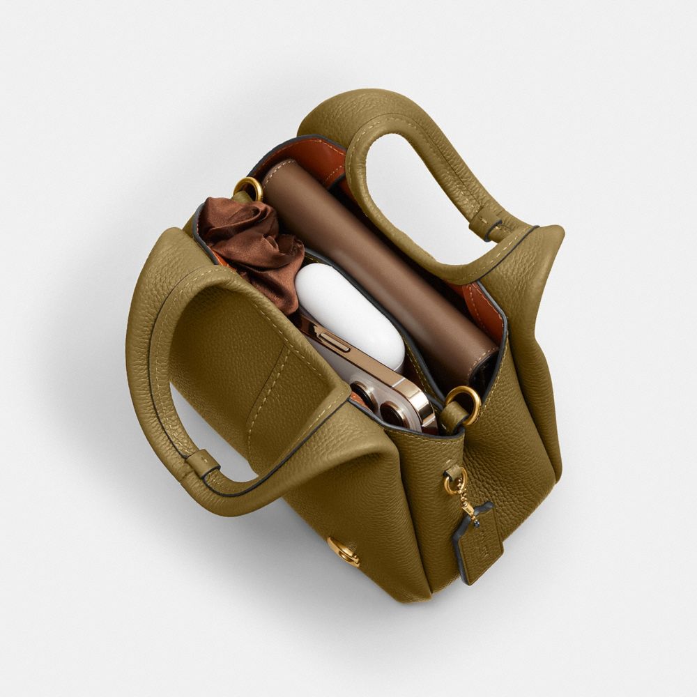 Coach Lana Shoulder Bag 19 Brass Muted Olive