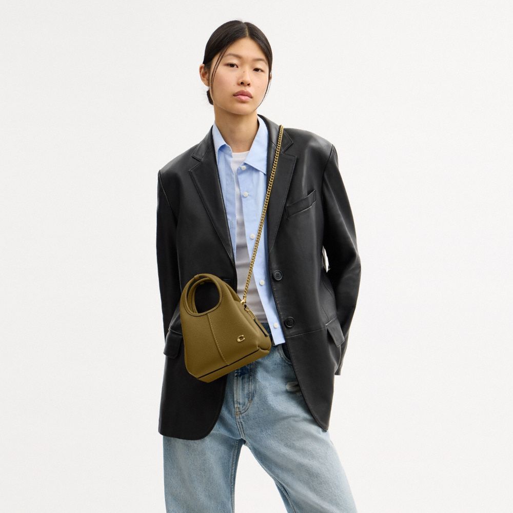 Coach Lana Shoulder Bag 19 Brass Muted Olive