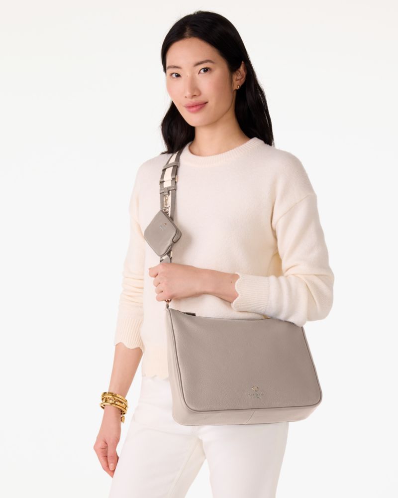 Kate Spade Emma Large Crossbody Bag Cozy Grey