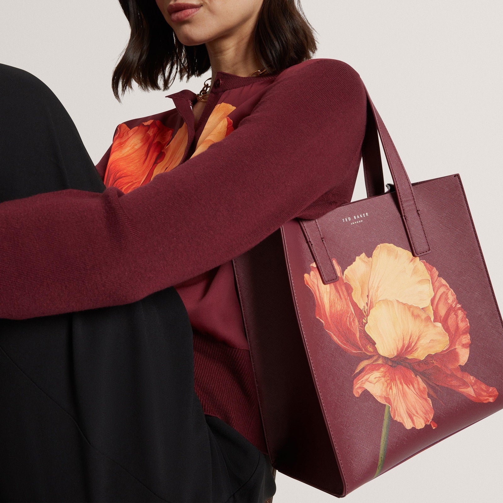 Ted baker Floral Graphic Small Icon Tote Bag