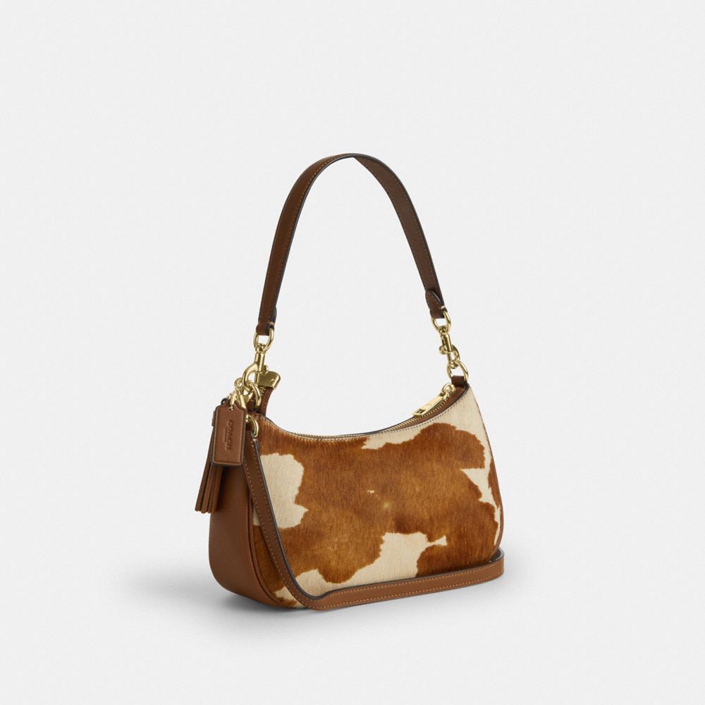 Teri Shoulder Bag In Haircalf With Cow Print