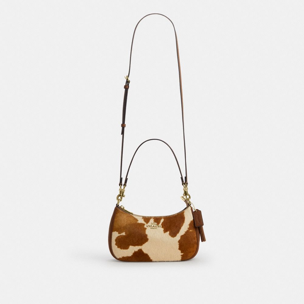 Teri Shoulder Bag In Haircalf With Cow Print