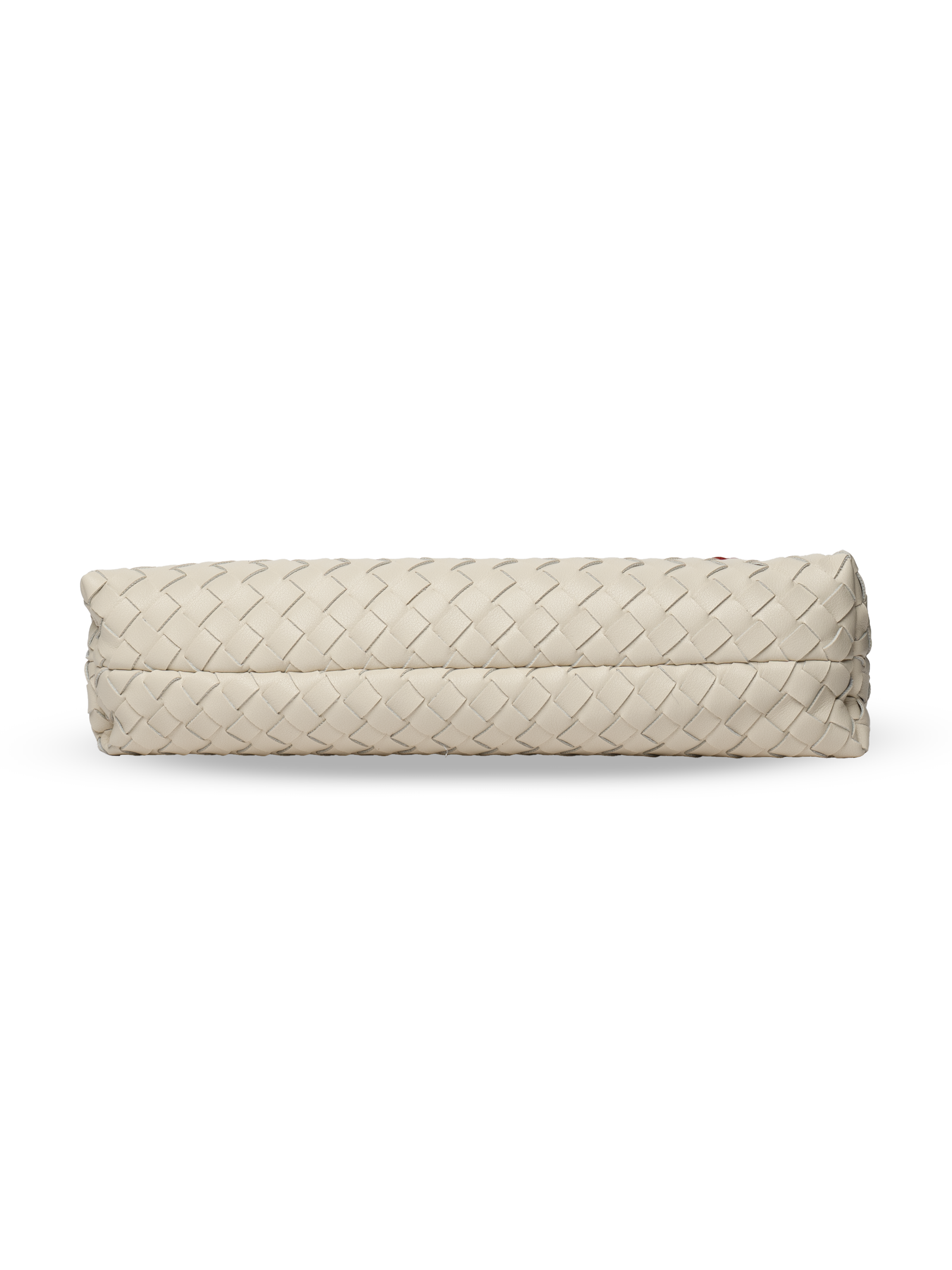 Tissa- Ladies Woven Handbag , Faux Leather | Ivory