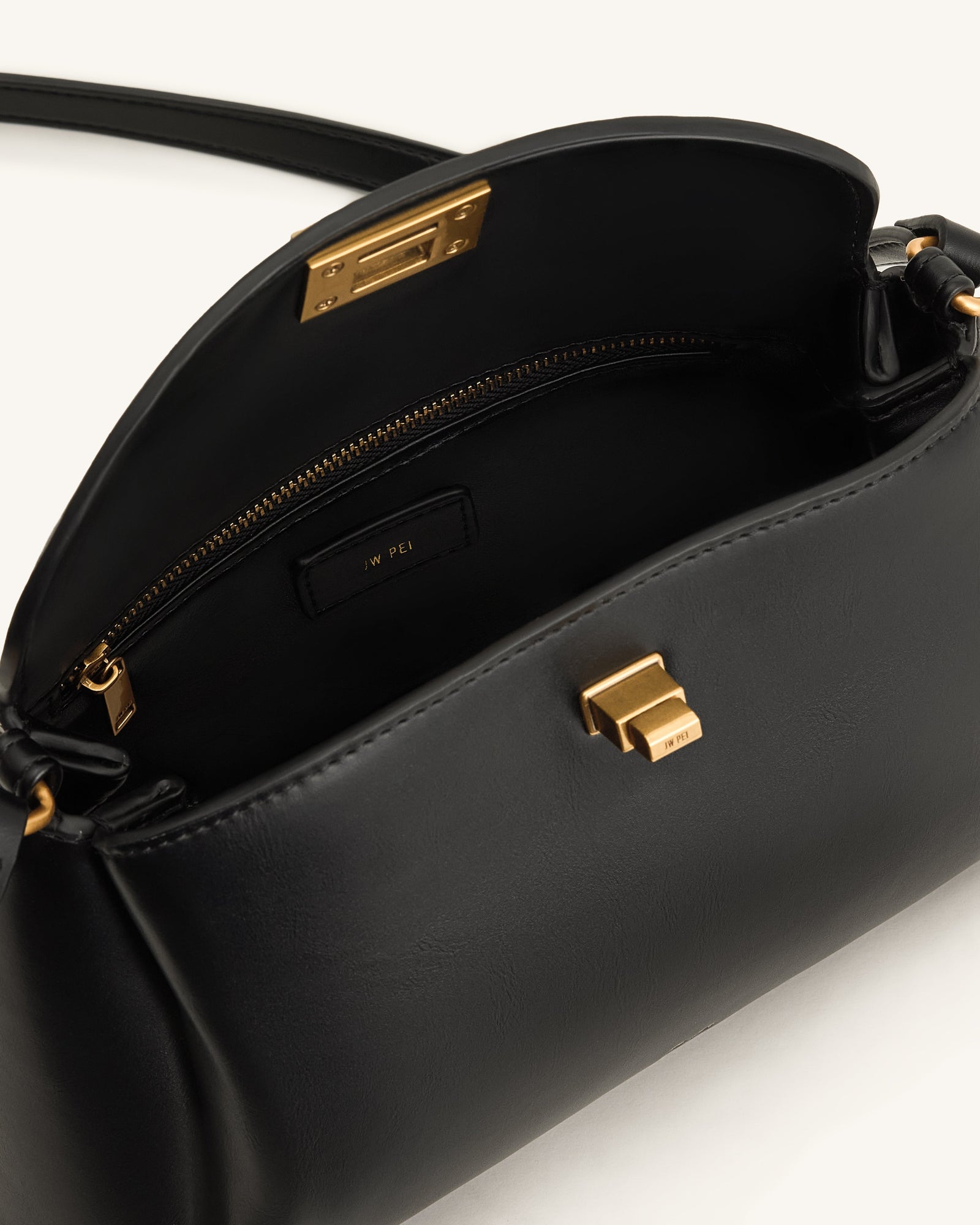 Greta Twist-Lock Crossbody Bag - Brown