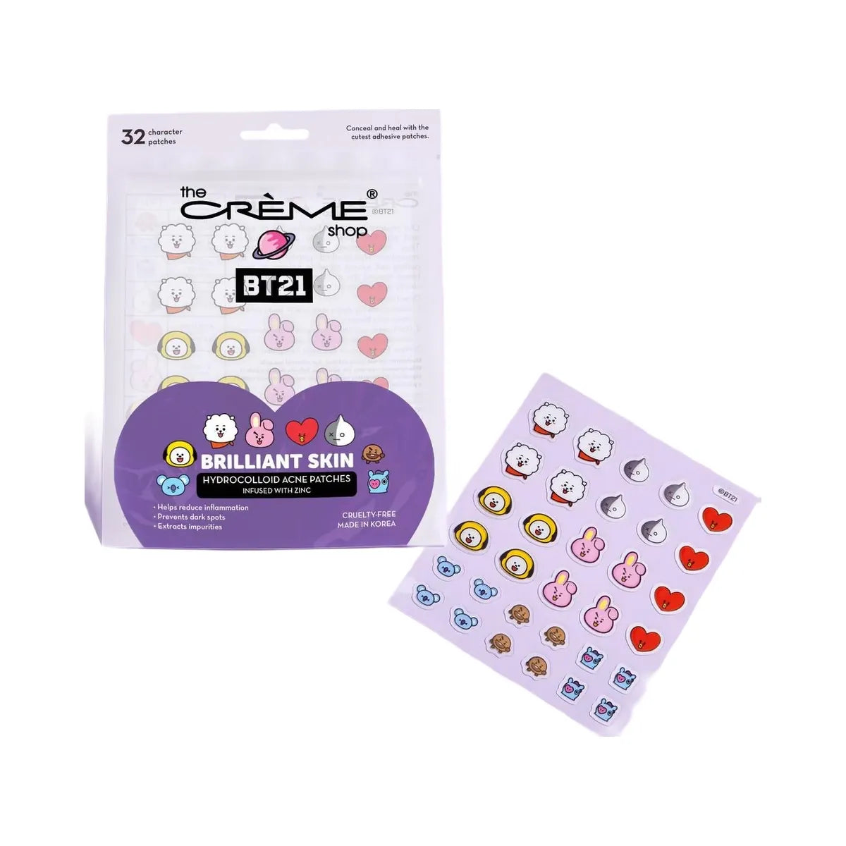 The Crème Shop BT21 Brilliant Skin Hydrocolloid Acne Patches