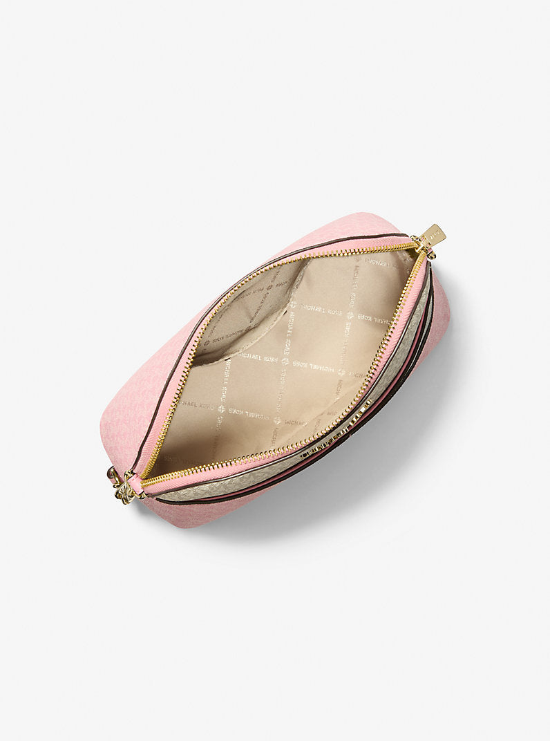 Jet Set Travel Medium Color-Block Signature Logo Crossbody Bag