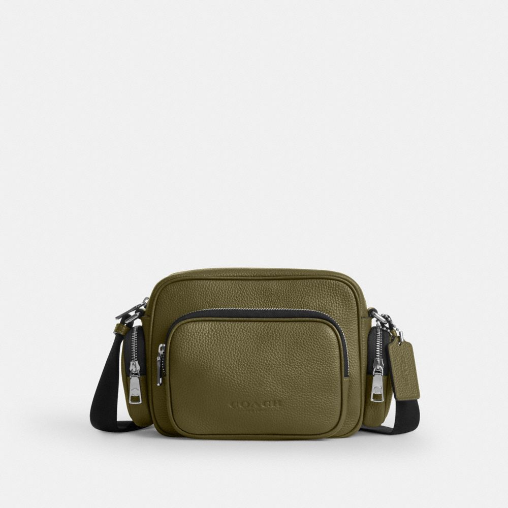 Coach Fletcher Crossbody Bag Silver Olive
