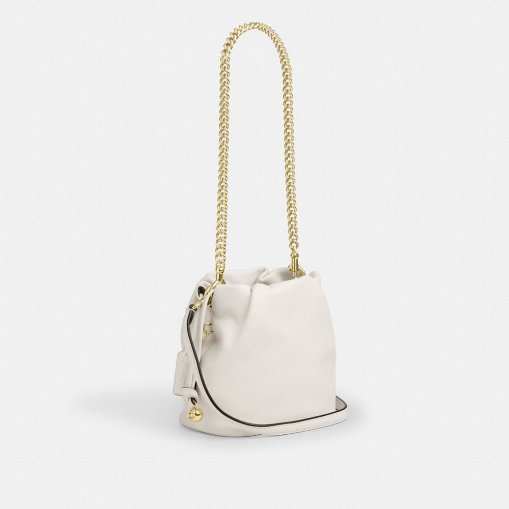 Coach Faye Mini Drawstring Bag Gold Chalk