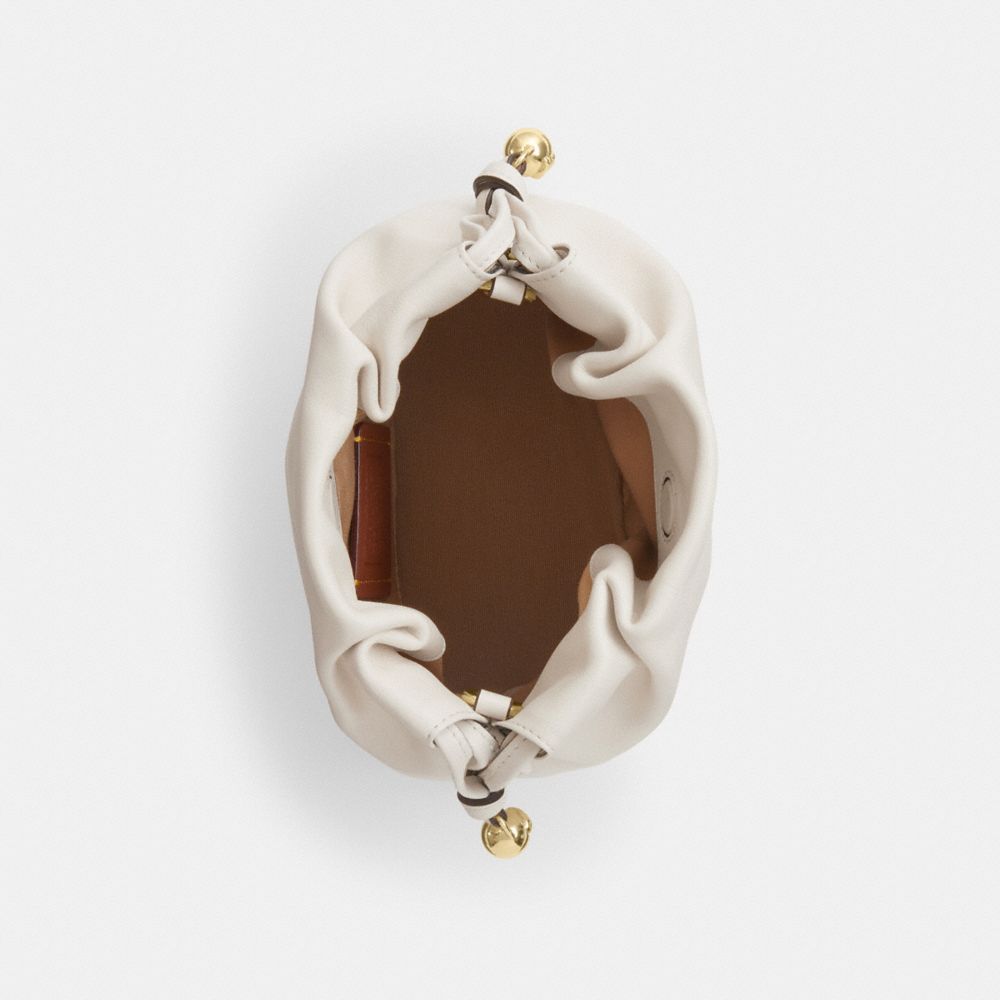 Coach Faye Mini Drawstring Bag Gold Chalk