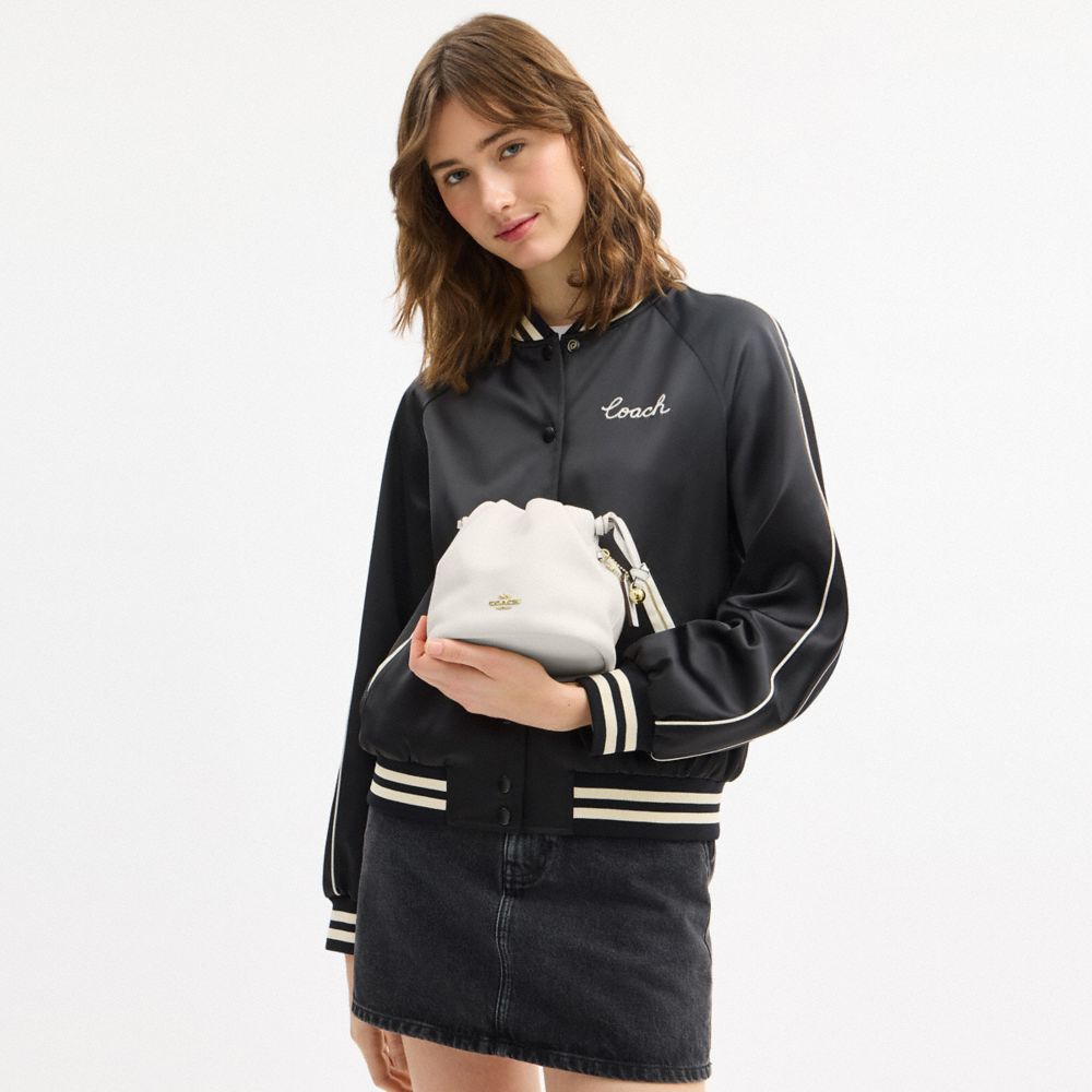 Coach Faye Mini Drawstring Bag Gold Chalk
