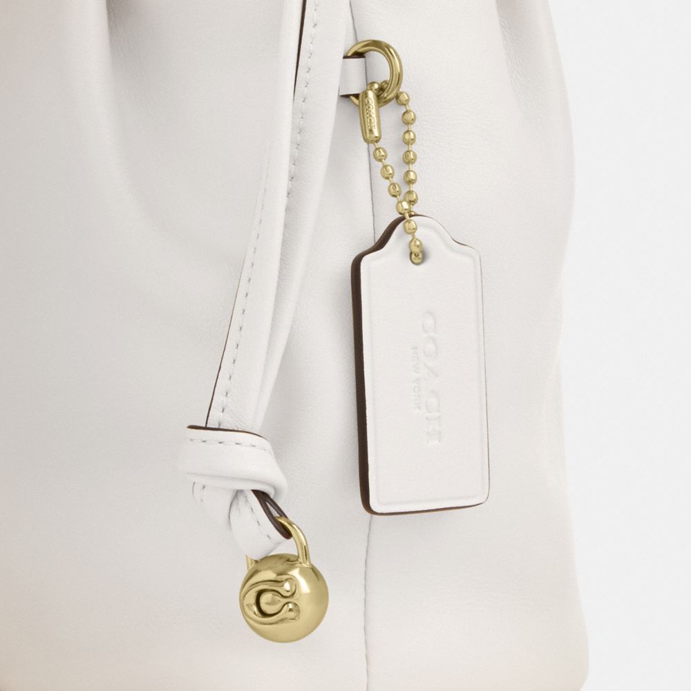 Coach Faye Mini Drawstring Bag Gold Chalk