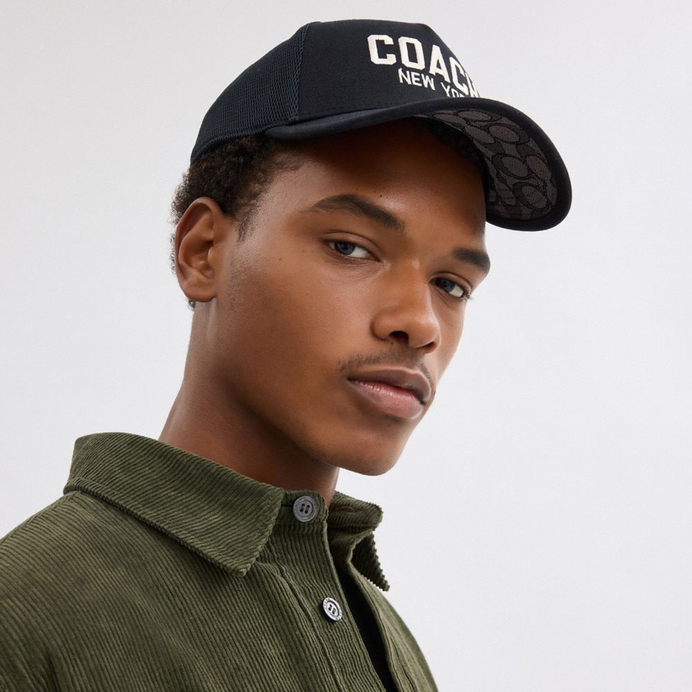 Coach Trucker Hat Black