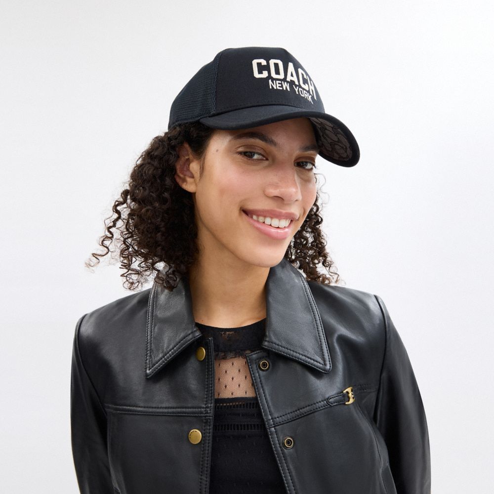 Coach Trucker Hat Black