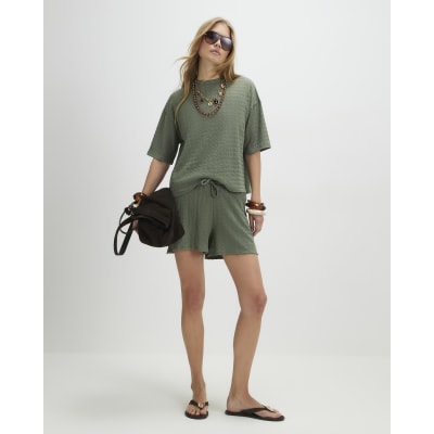 Green T-Shirt and Shorts Set