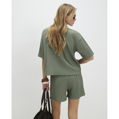 Green T-Shirt and Shorts Set