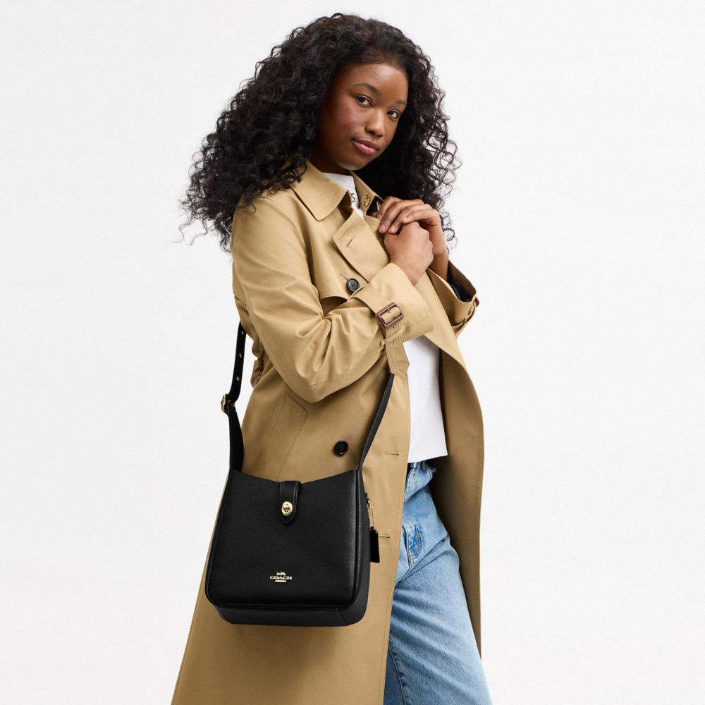 Coach Hadley Convertible Crossbody Bag Gold Black