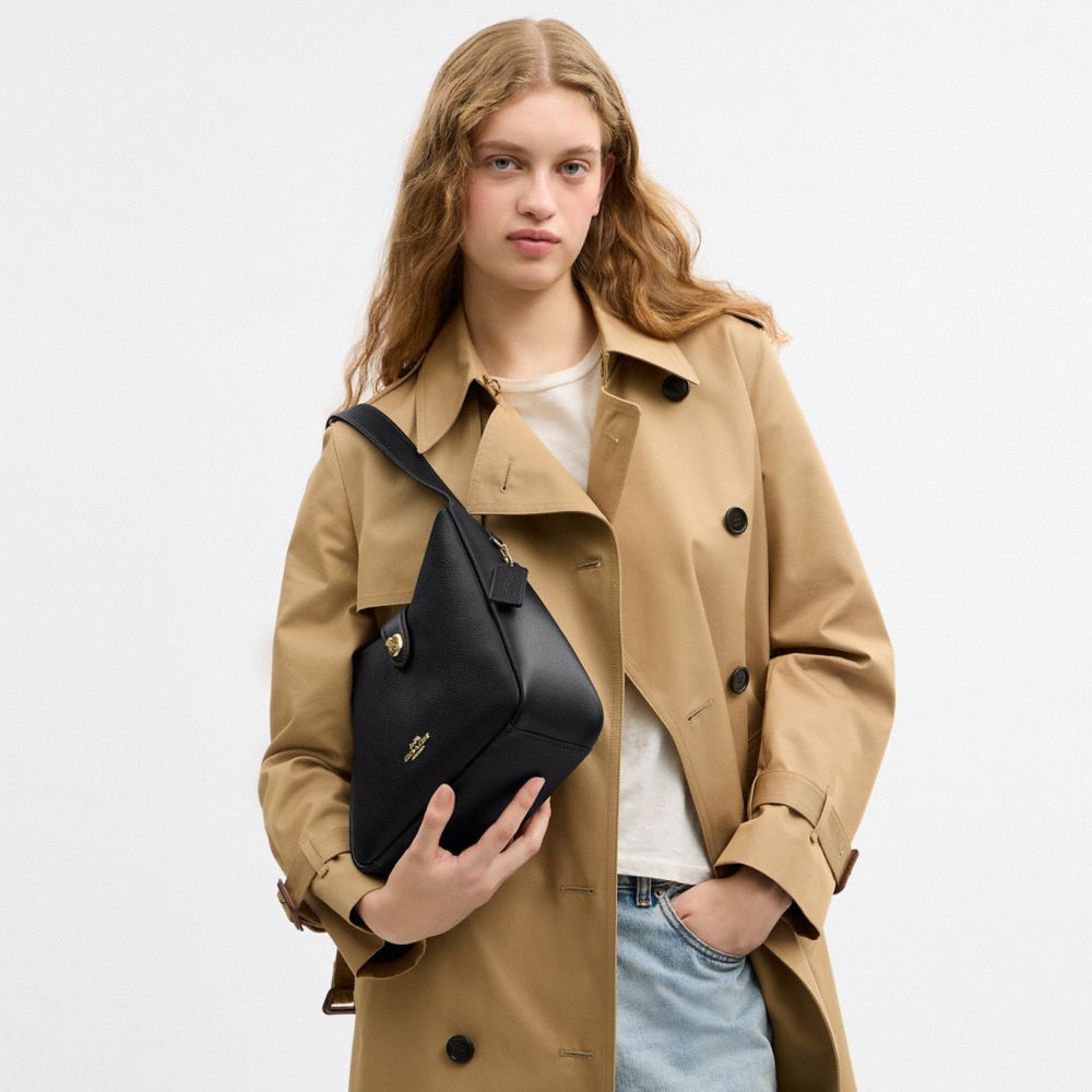 Coach Hadley Convertible Crossbody Bag Gold Black