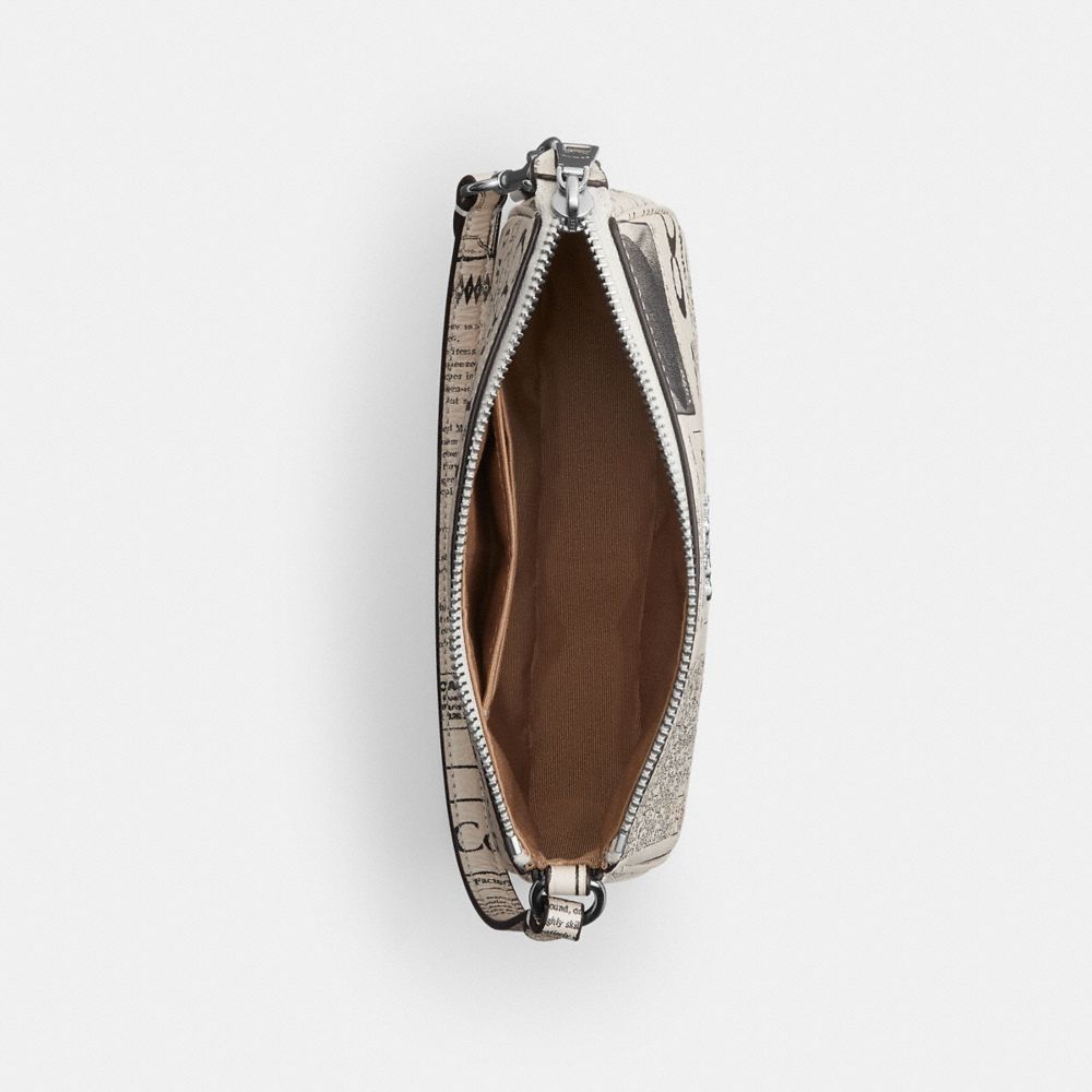 Coach Nolita 19 With Newspaper Print Silver Chalk Multi