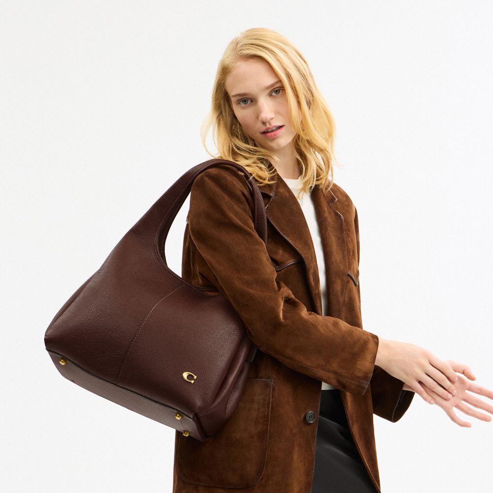 Coach Lana Shoulder Bag Brass Maple