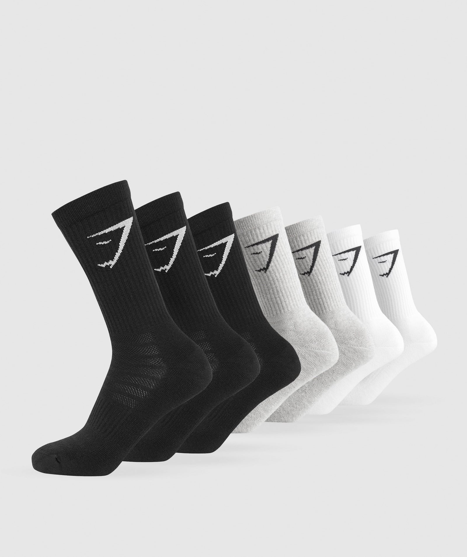 Women's Gymshark Crew Socks 7Pk White