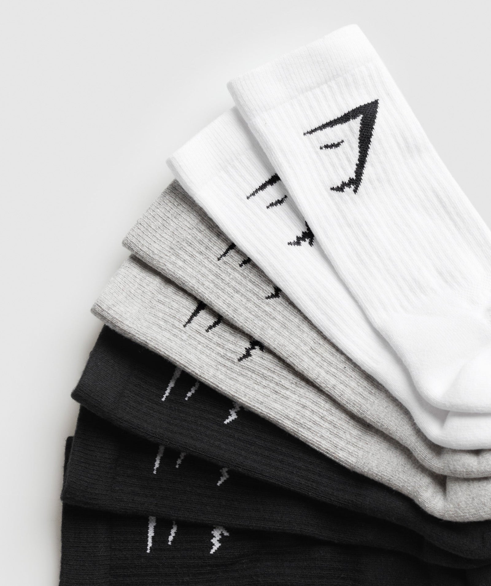 Women's Gymshark Crew Socks 7Pk White