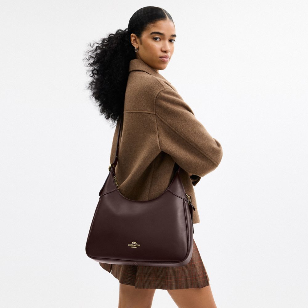 Coach Ella Shoulder Bag Gold Espresso