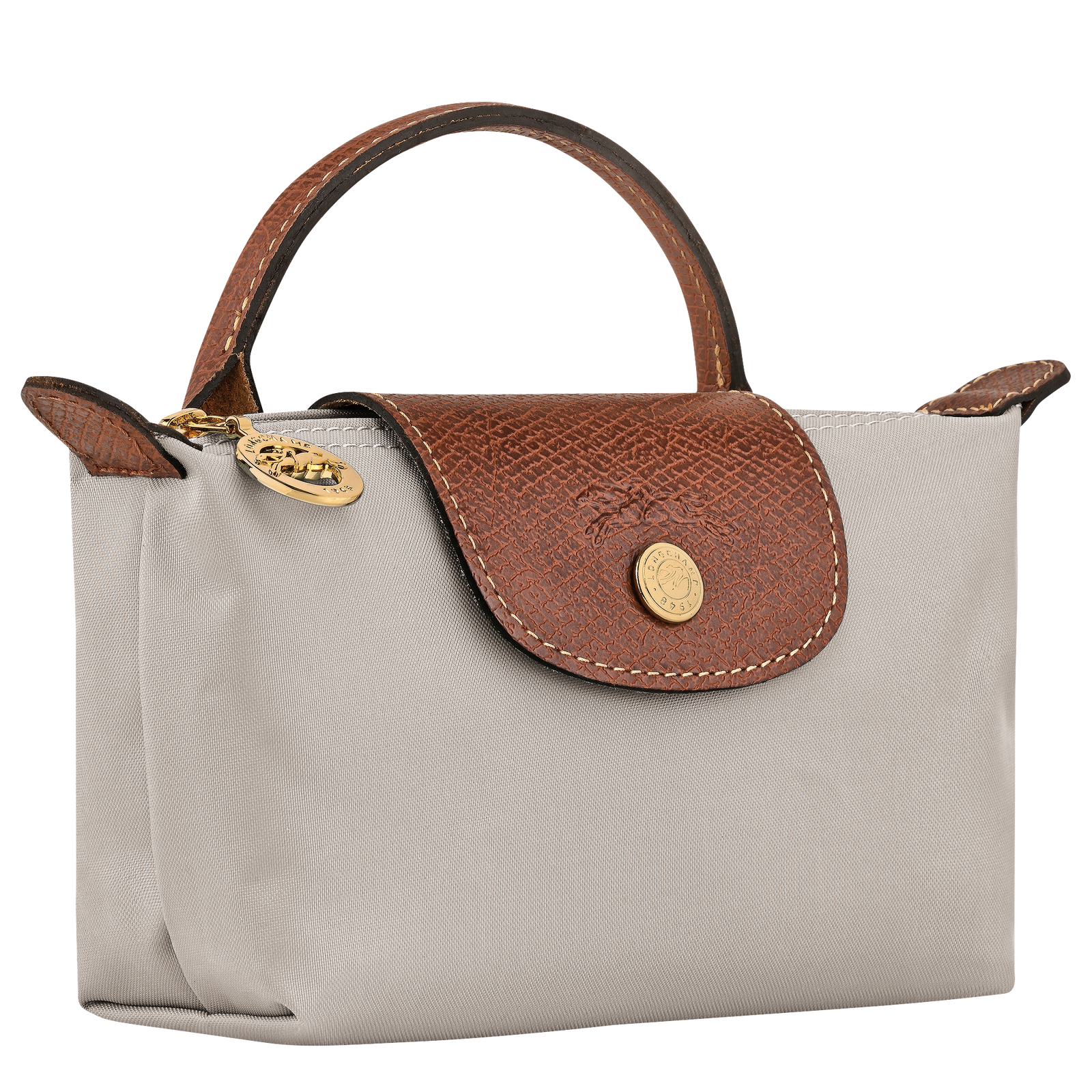 Longchamp Le Pliage Original Pouch with handle Pebble