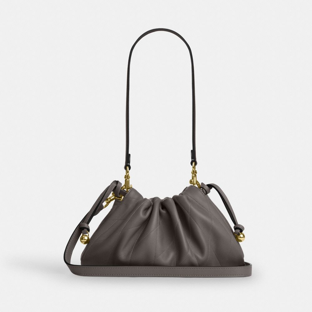 Coach Faye Shoulder Bag With Quilting Gold Slate