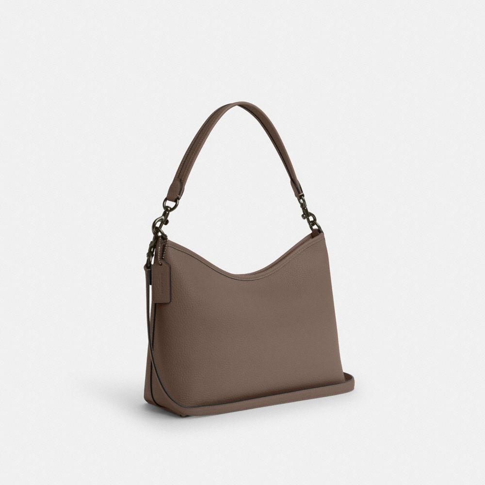 Coach Laurel Shoulder Bag Gunmetal Dark Stone