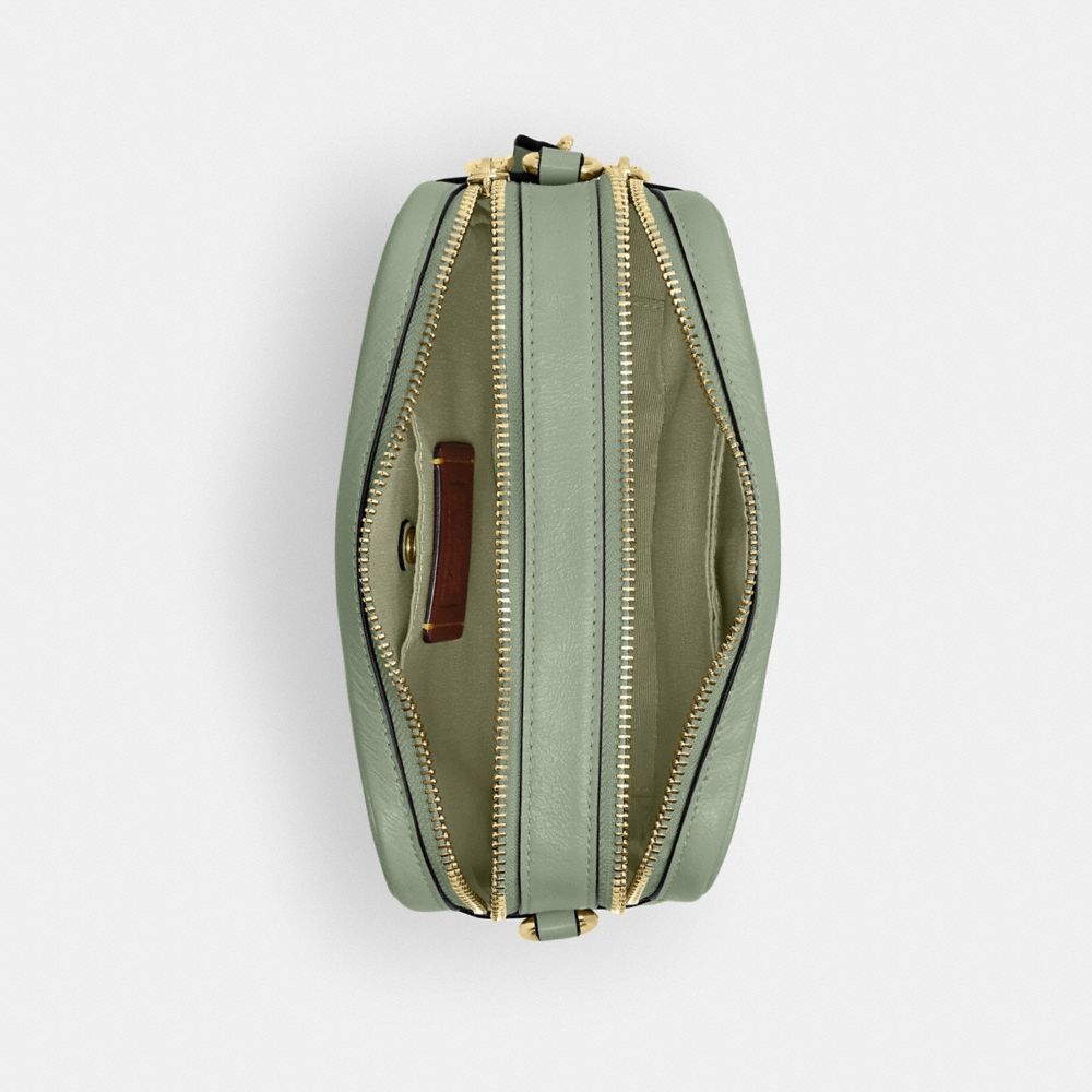 Coach Mini Carey Crossbody Bag Gold Light Pistachio