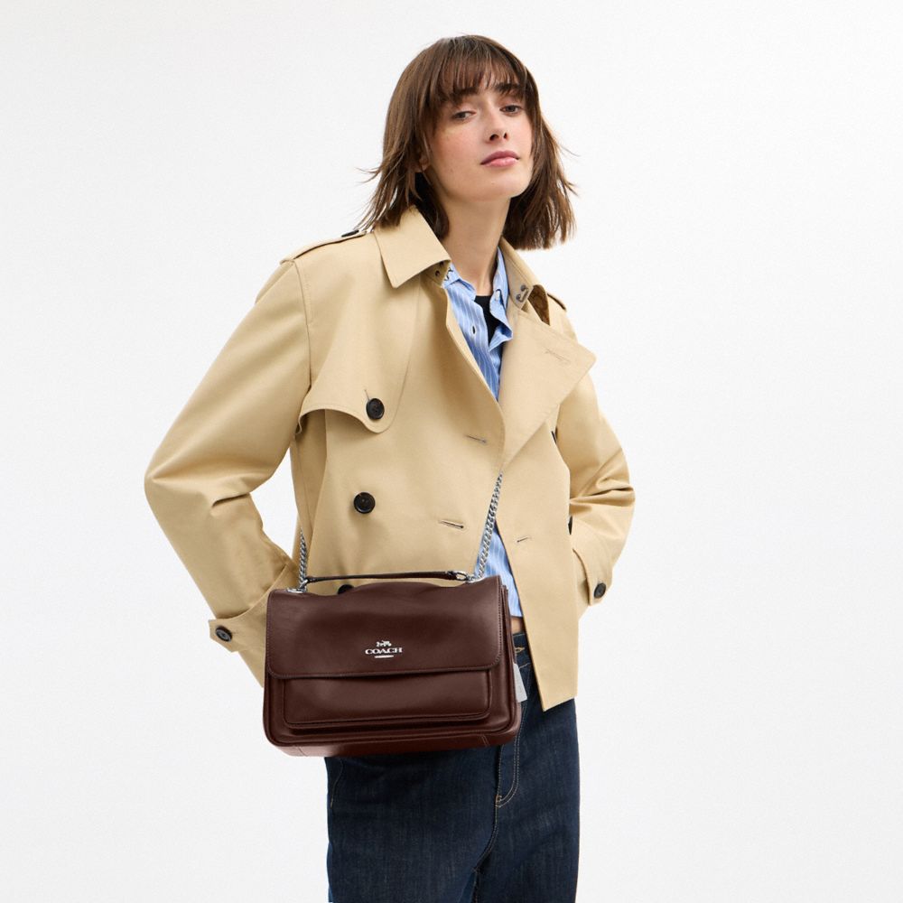 Coach Elodie Crossbody Bag Silver Maple