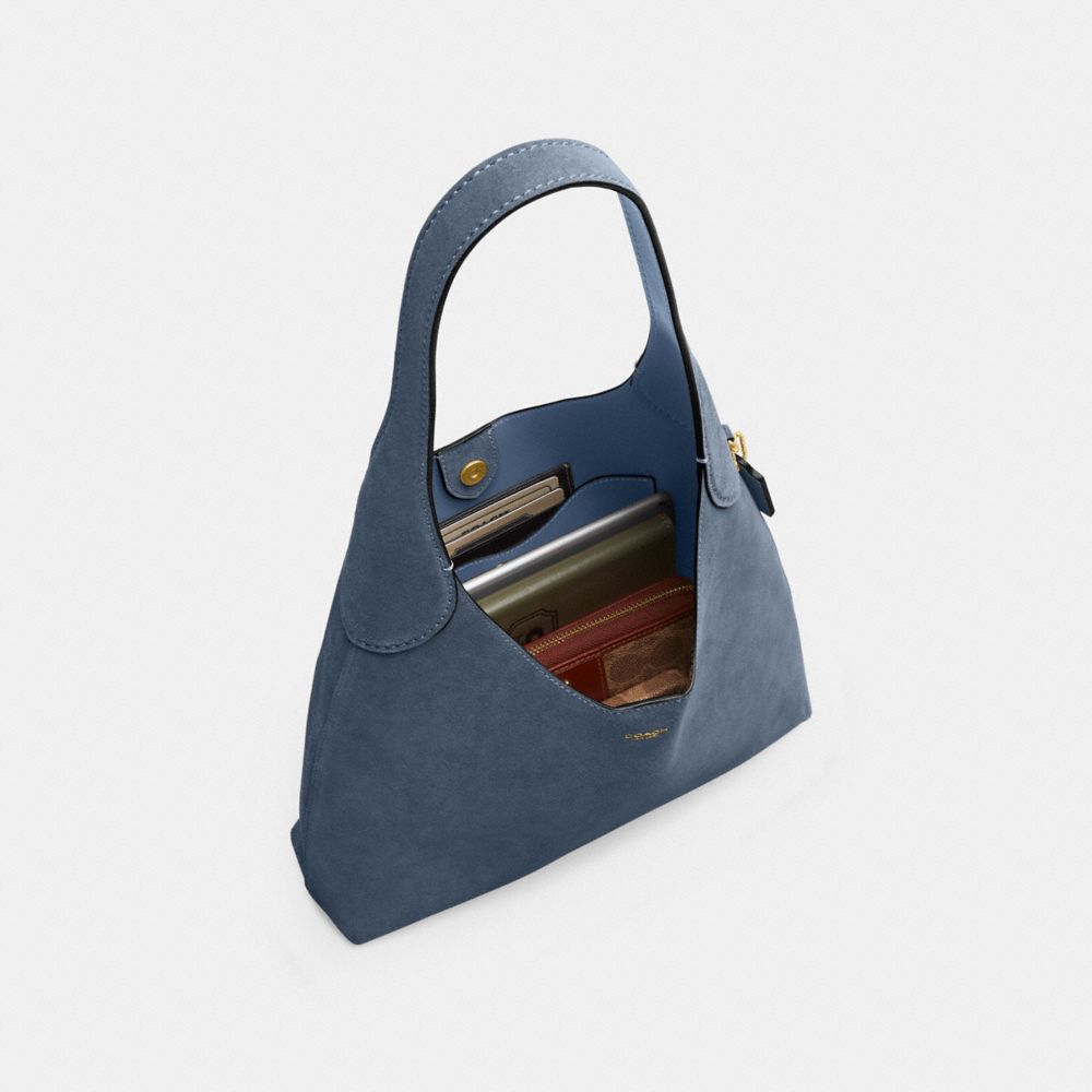 Coach Brooklyn Shoulder Bag 28 Brass Light Denim
