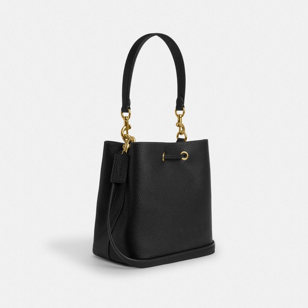 Coach Rowan Bucket Bag Gold Black