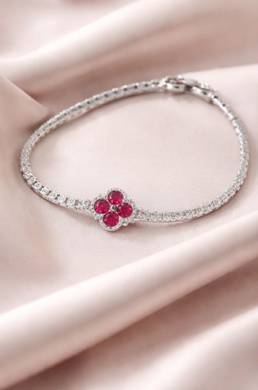 Pink Clover Bracelet