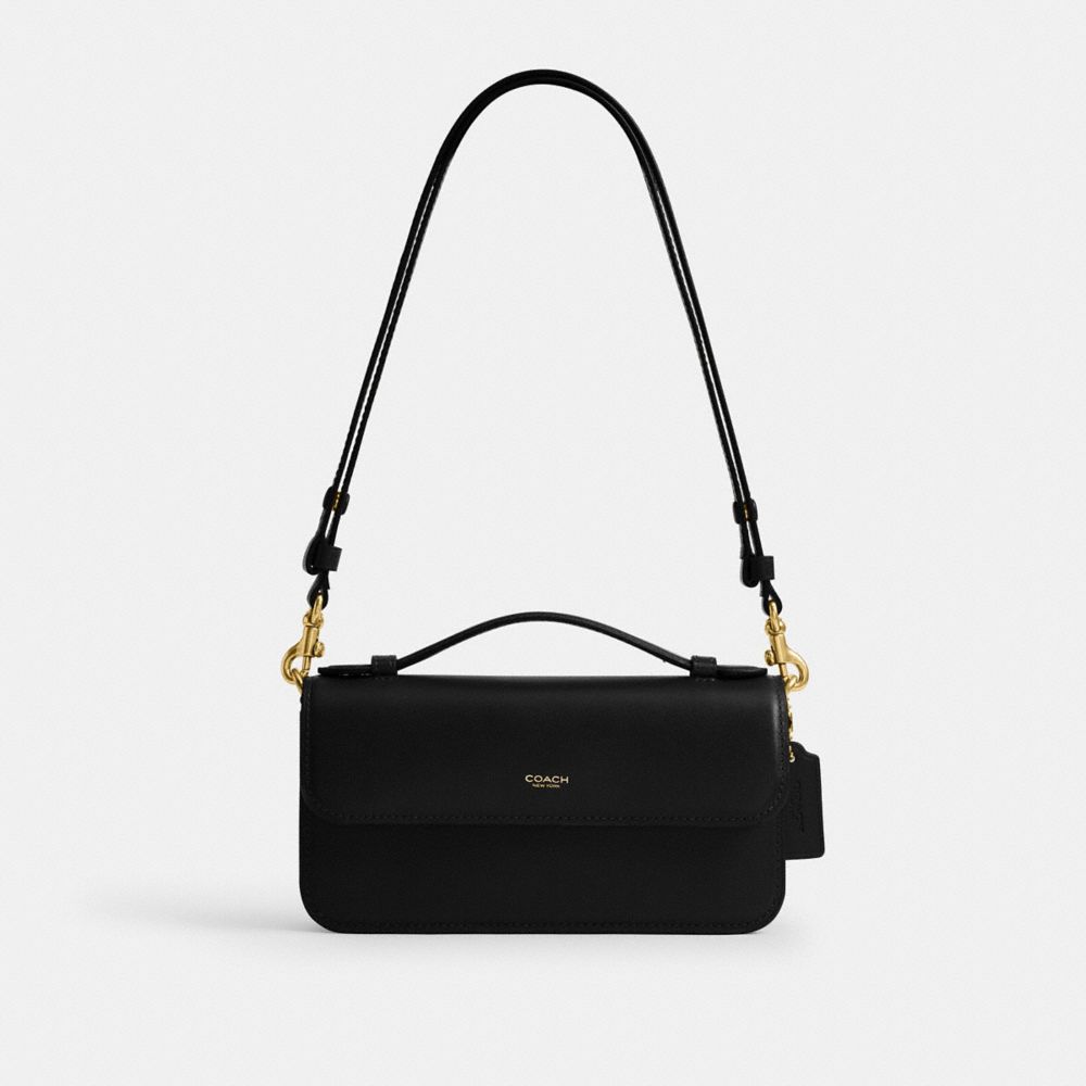 Coach Elora Top Handle Crossbody Bag Brass Black