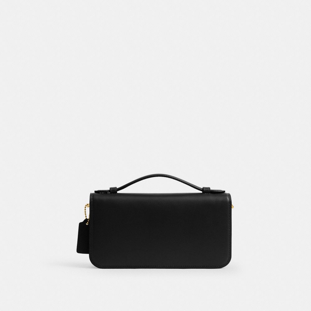 Coach Elora Top Handle Crossbody Bag Brass Black