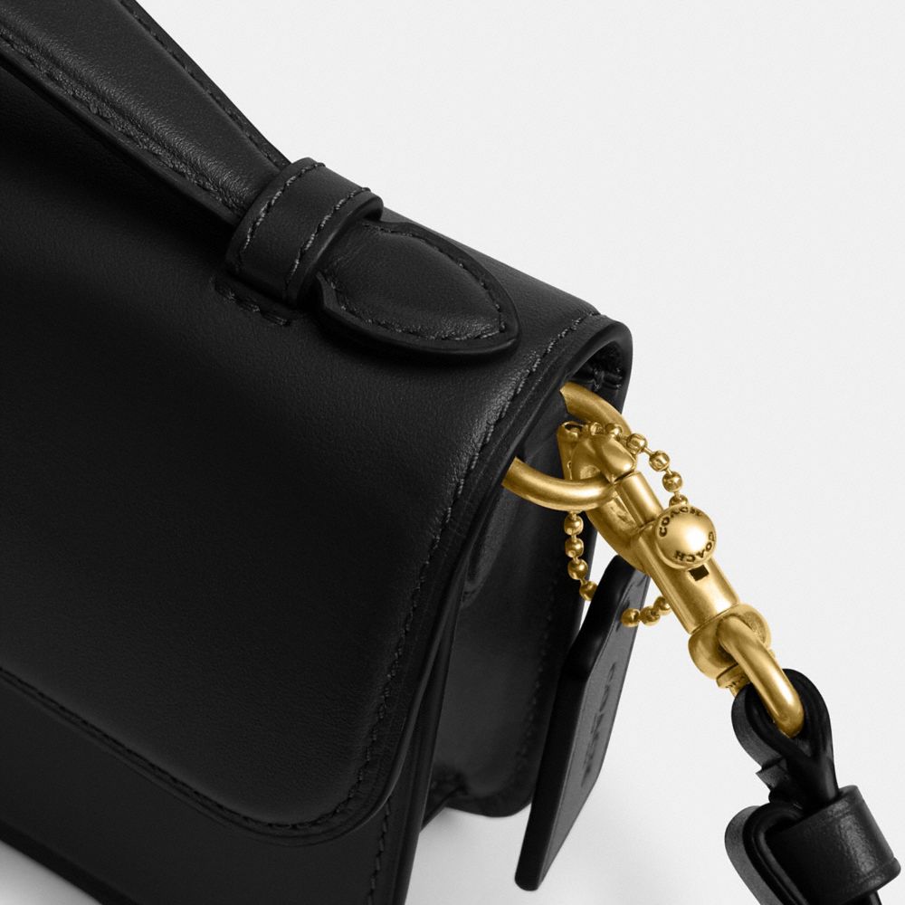 Coach Elora Top Handle Crossbody Bag Brass Black