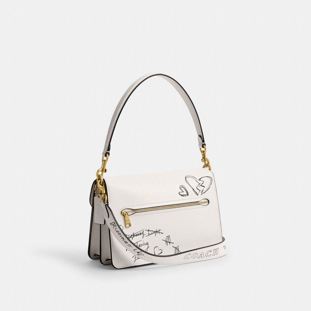 Chain Tabby Shoulder Bag With Sketch Print