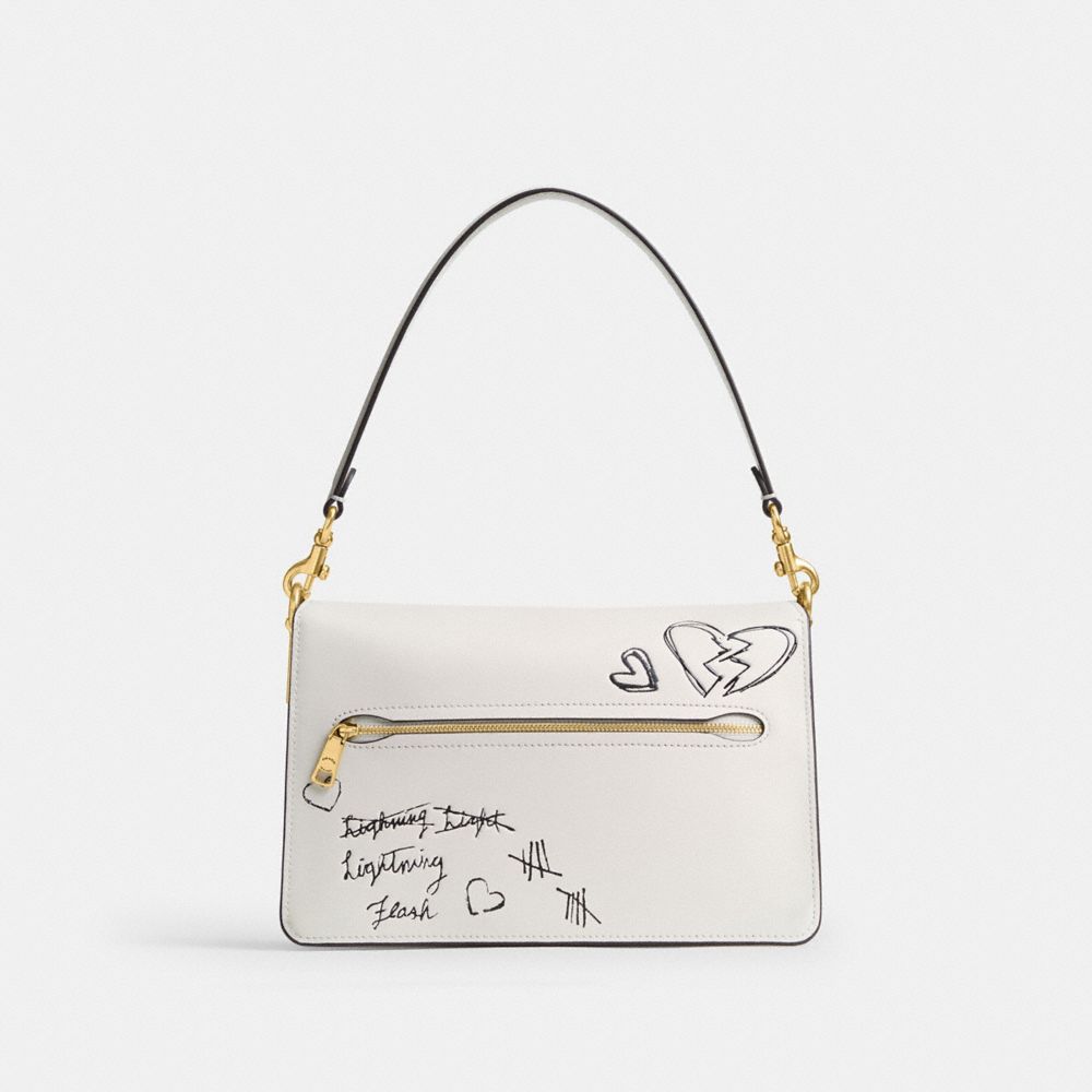Chain Tabby Shoulder Bag With Sketch Print