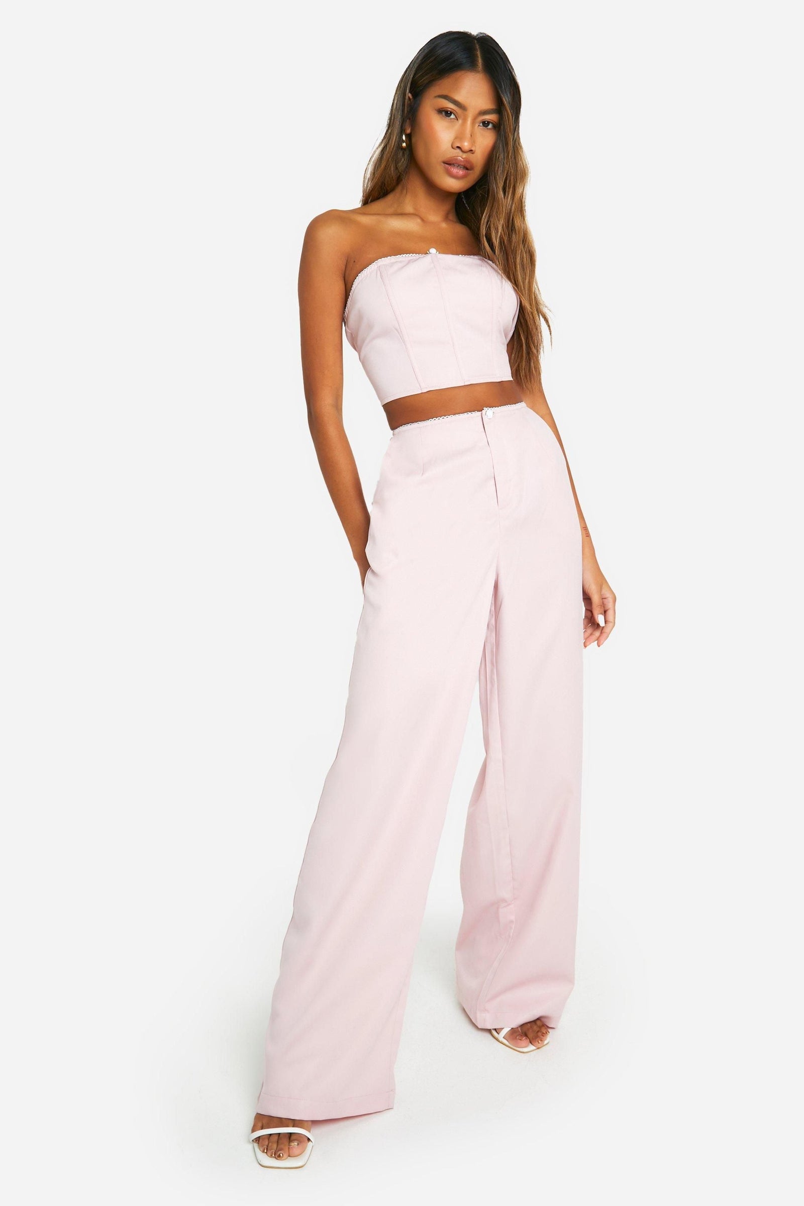 Woven Flower Bandeau Top