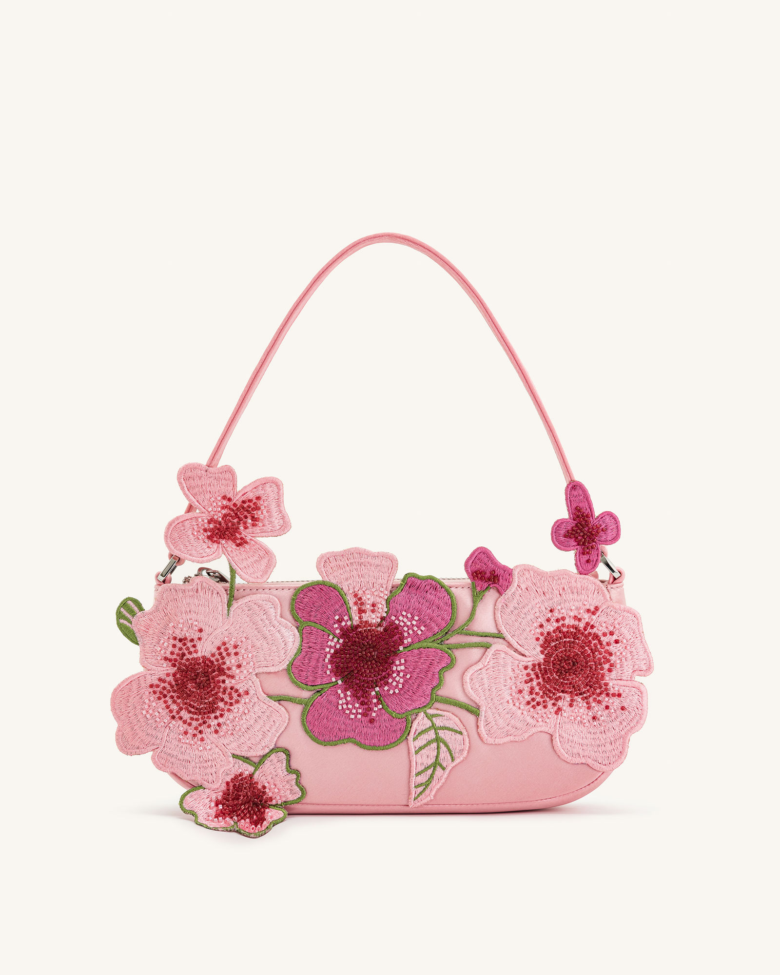 Leona Bead Embellished Shoulder Bag - Light Green