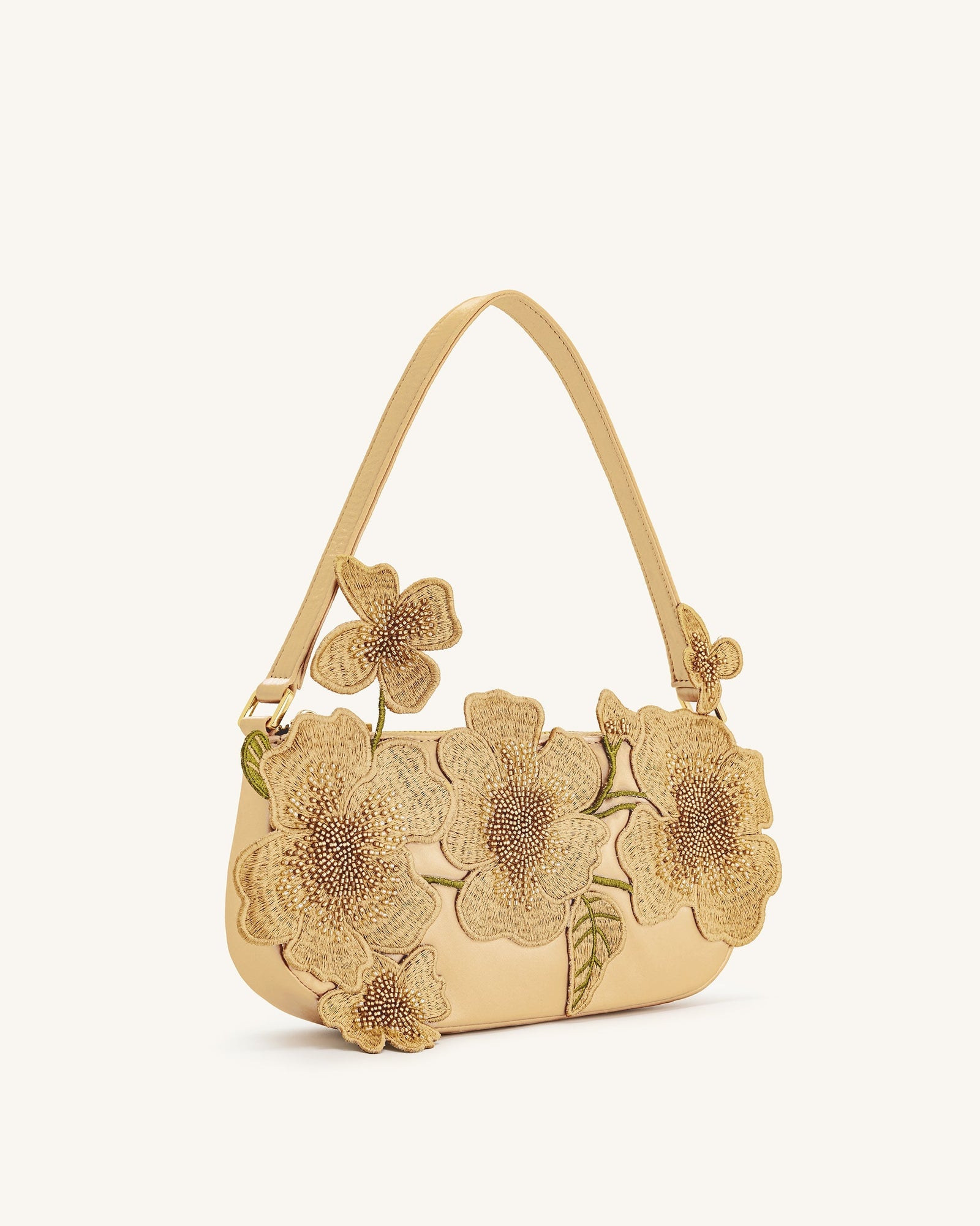 Leona Bead Embellished Shoulder Bag - Light Green