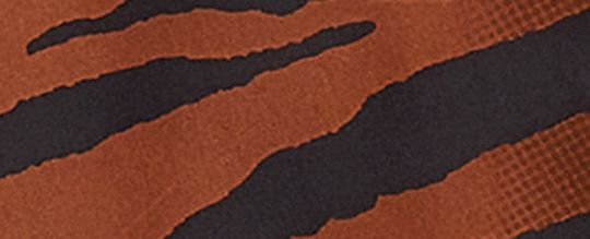 Tiger Print Silk Wide Skinny Scarf